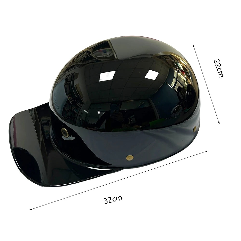 Lightweight Motorcycle Half Helmet | Windproof Cap-Style Design