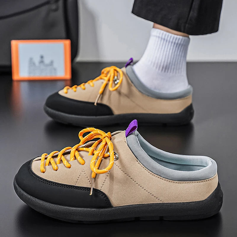 Men's Backless Slip-On Casual Sports Shoes | Soft Anti-Slip Slippers