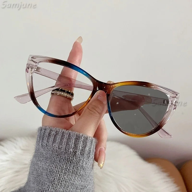 Women's Cat Eye Photochromic Anti-Radiation Glasses | Fashion Eyewear