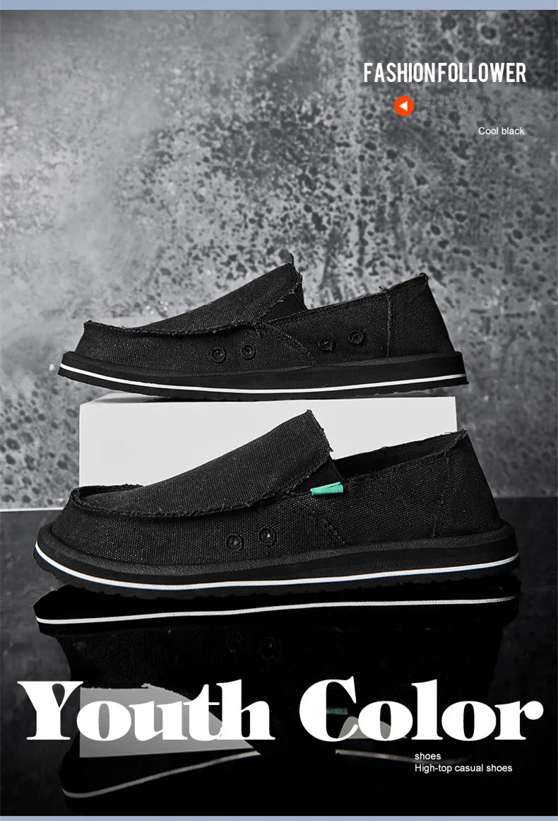 Men's Handmade Canvas Casual Sneakers | Breathable & Stylish Footwear
