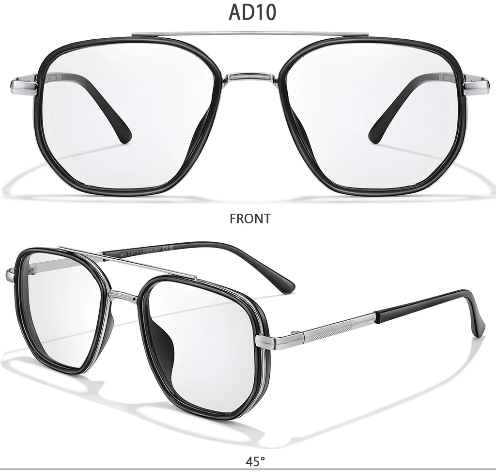 Stylish Square Photochromic Reading Glasses | Blue Light Blocking Eyewear