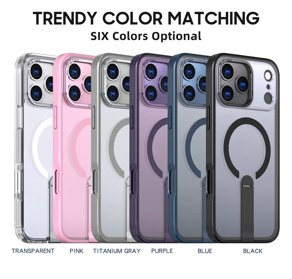 Luxury Magnetic Folding Stand Phone Case for All iPhone Models
