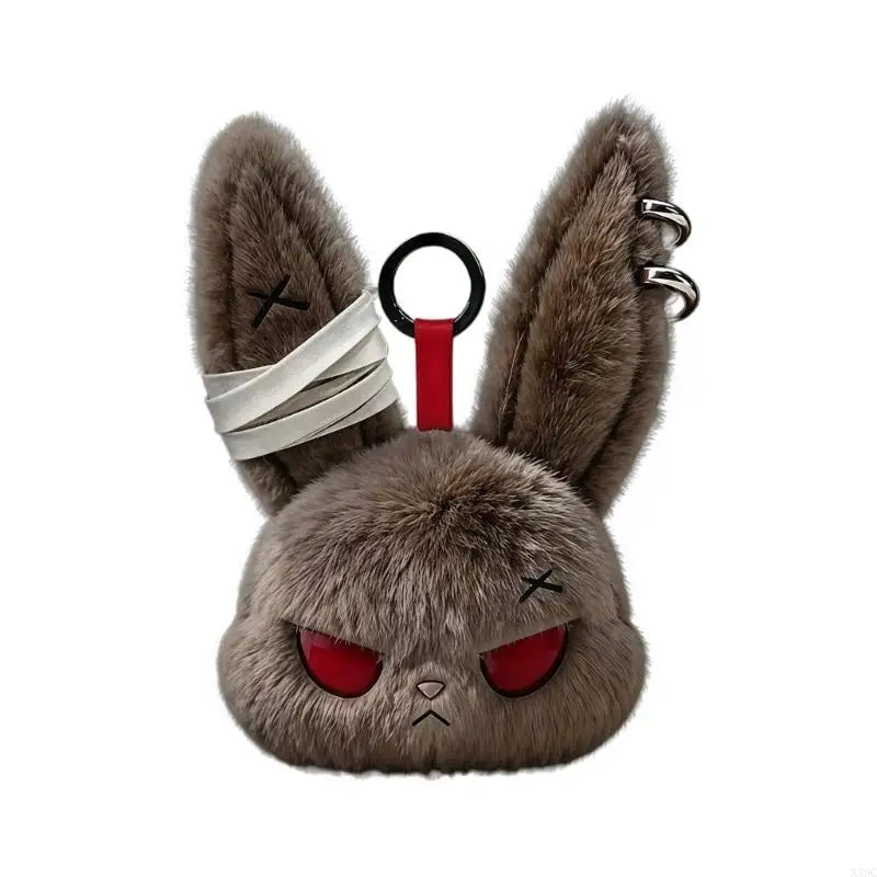 Gothic Rabbit Plush Keychain | Stylish Accessory for Bags
