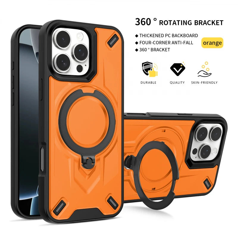 360 Rotating Shockproof Case for iPhone - Magnetic Protection