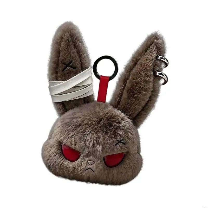 Gothic Rabbit Plush Keychain | Stylish Accessory for Bags