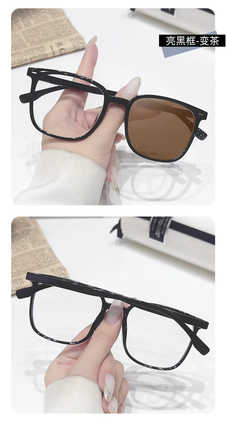 Photochromic Square Sunglasses for Unisex Stylish Travel