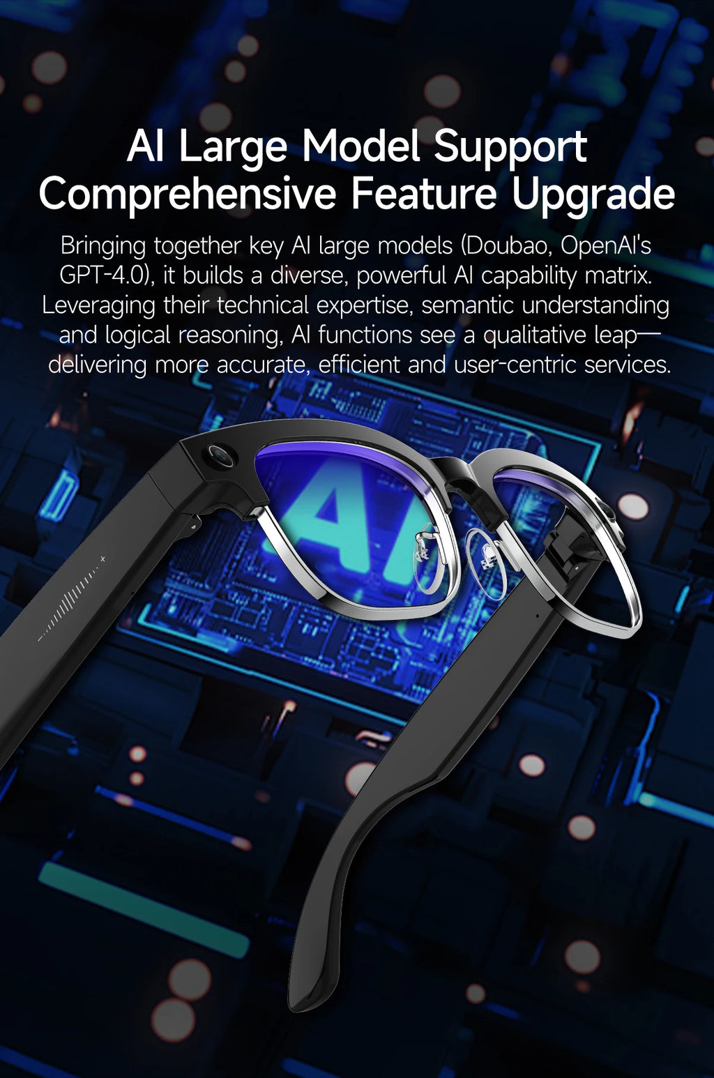 AI Smart Glasses with 8K HD Camera | Bluetooth Call & Voice Control