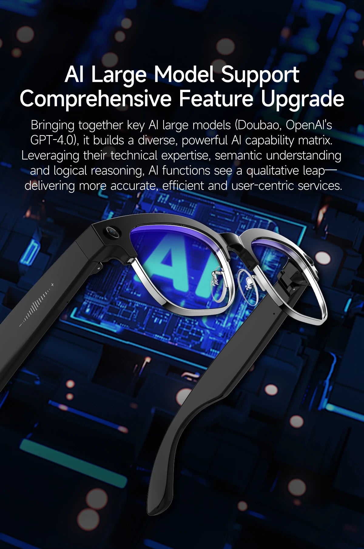 AI Smart Glasses with 8K HD Camera | Bluetooth Call & Voice Control