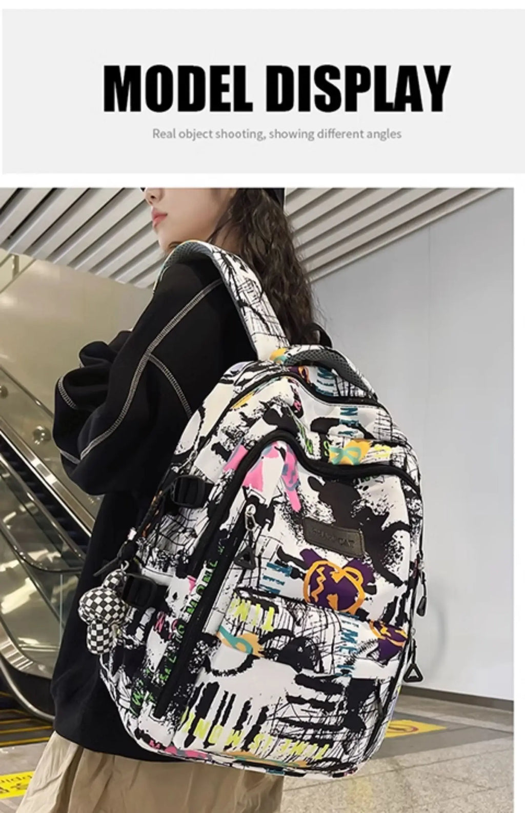 Trendy Personalized Graffiti Backpack | Large Capacity Unisex Bag