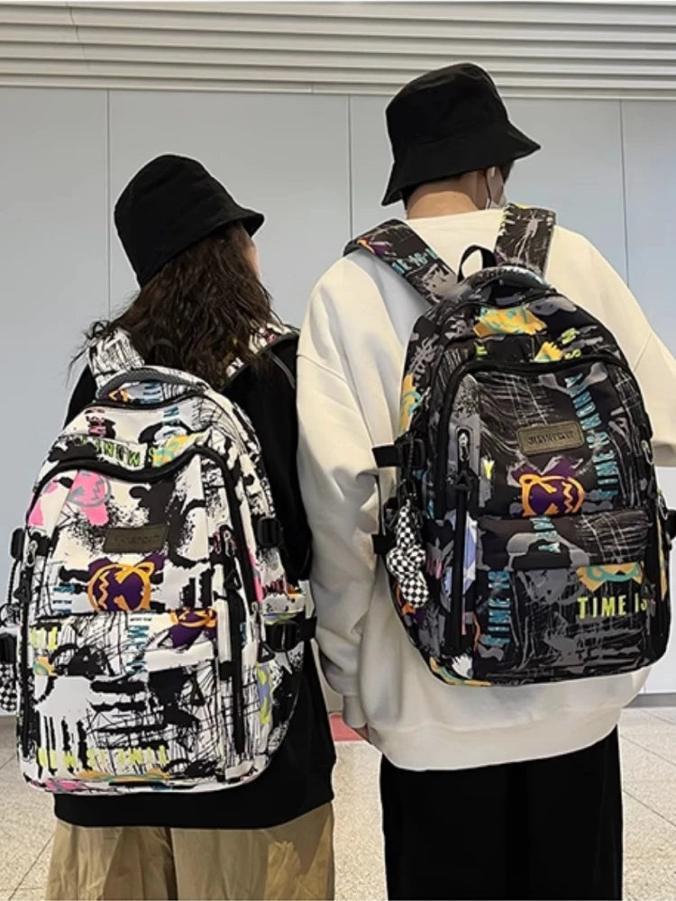 Trendy Personalized Graffiti Backpack | Large Capacity Unisex Bag