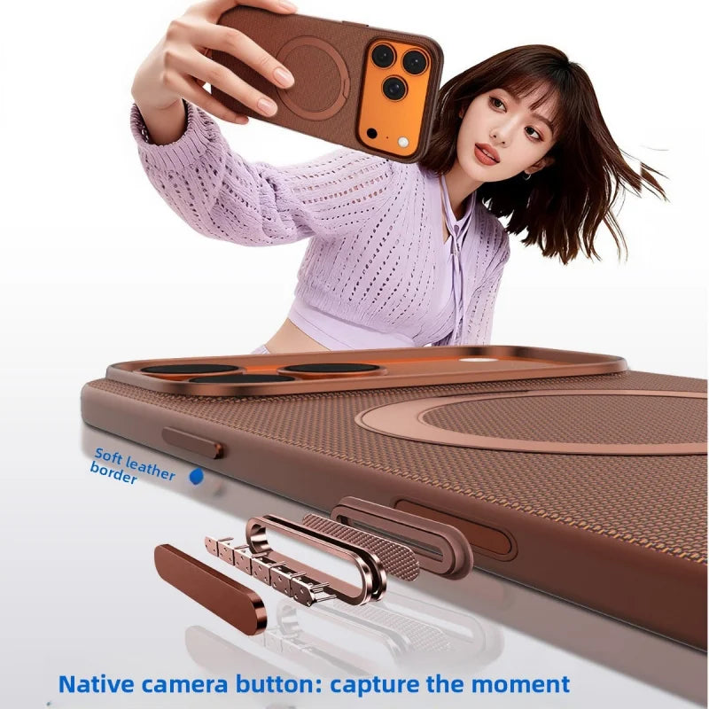 Shockproof Magnetic Phone Case with Stand for iPhone Models