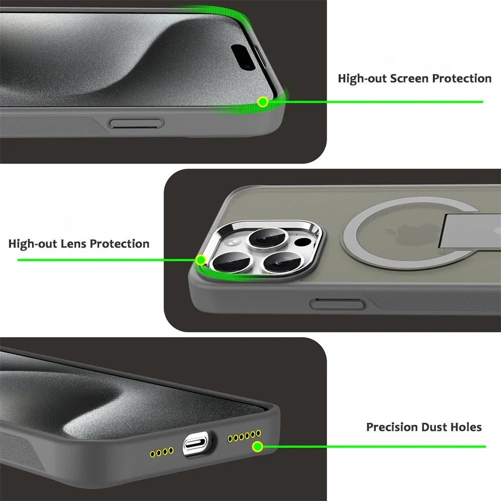 Luxury Folding MagSafe Phone Case | Translucent Matte Design