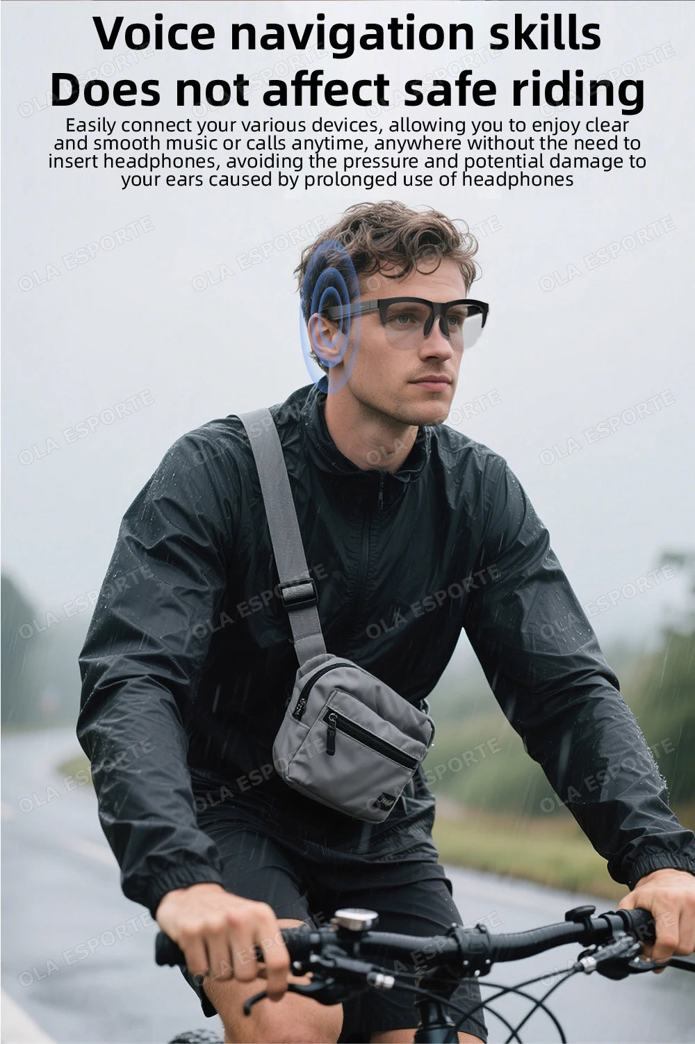 Photosensitive Smart Glasses with Bluetooth & UV Protection