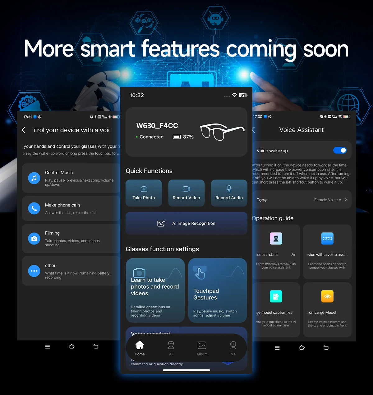 AI Smart Glasses with 8K HD Camera | Bluetooth Call & Voice Control