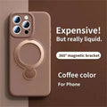 Liquid Matte Magnetic Stand Phone Case | Shockproof Design for iPhone