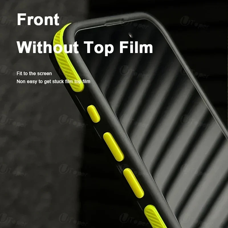 Bicolor Matte Frosted Magnetic Phone Case | Shockproof Hard Cover