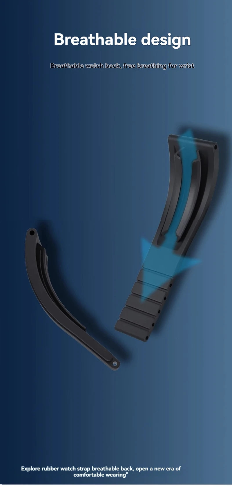 Soft Rubber Quick Release Diver Strap | 20mm & 22mm Options