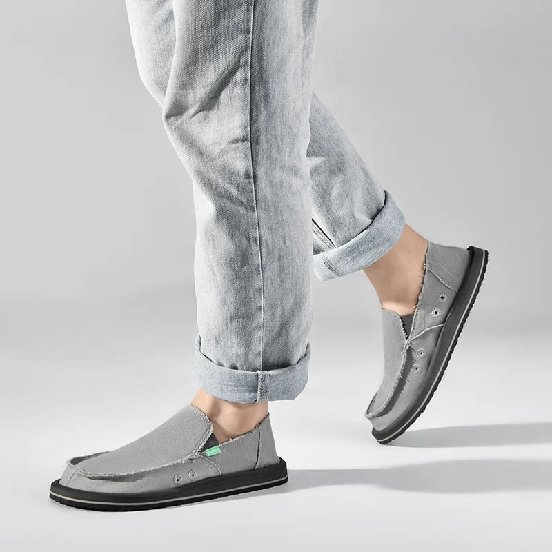 Men's Handmade Canvas Casual Sneakers | Breathable & Stylish Footwear