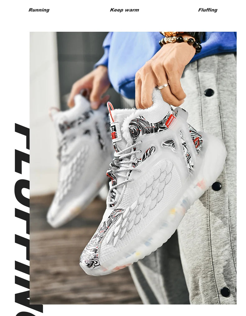 Men's Warm Waterproof Winter Boots | Non-Slip Plush Sneakers