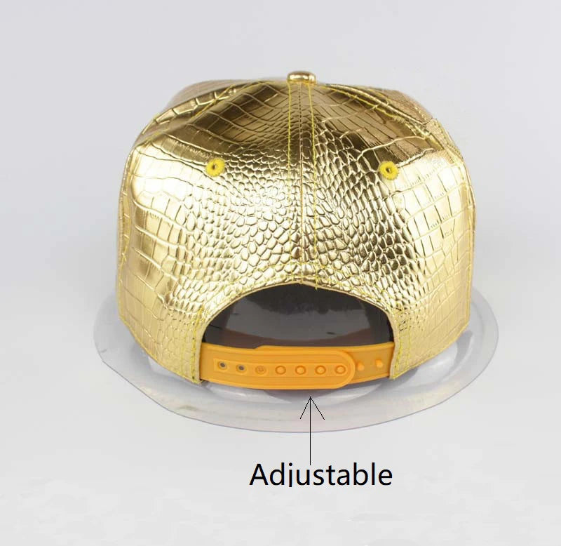 Shiny Crocodile Pattern Flat Edge Baseball Cap | Hip-Hop Style