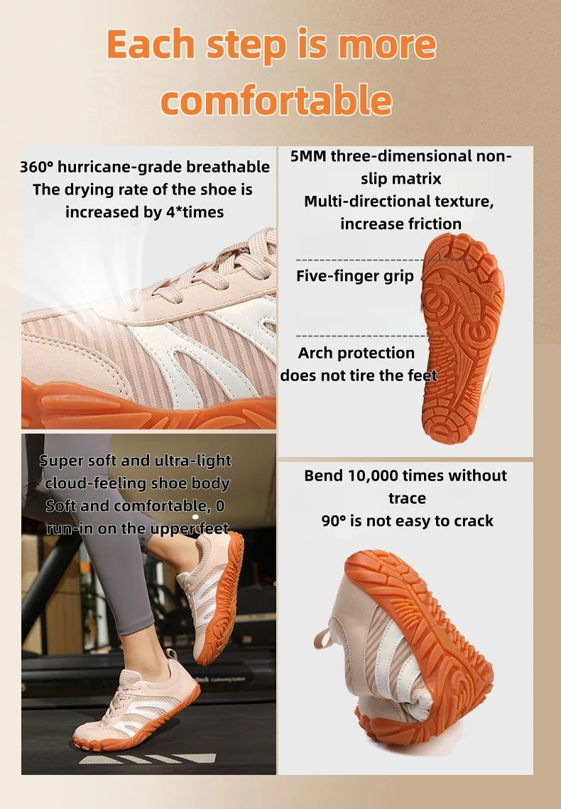 Breathable Women's Wide Shoes | Minimalist Non-Slip Sports Footwear