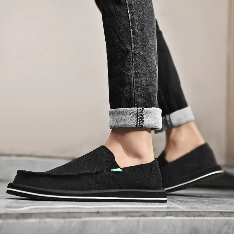 Men's Handmade Canvas Casual Sneakers | Breathable & Stylish Footwear
