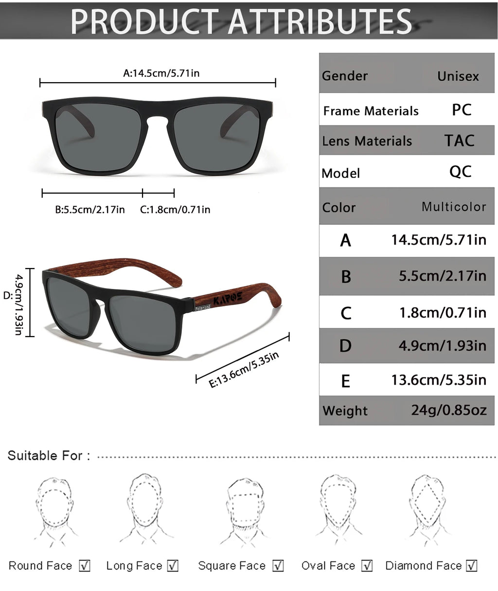 Classic Polarized Fishing Sunglasses for Outdoor Activities