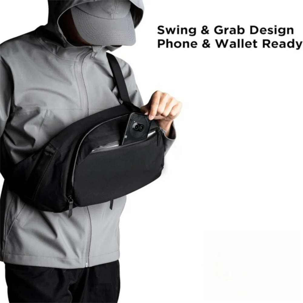 Sleek Crossbody Bag with Water Bottle Pocket | Casual Sling Backpack