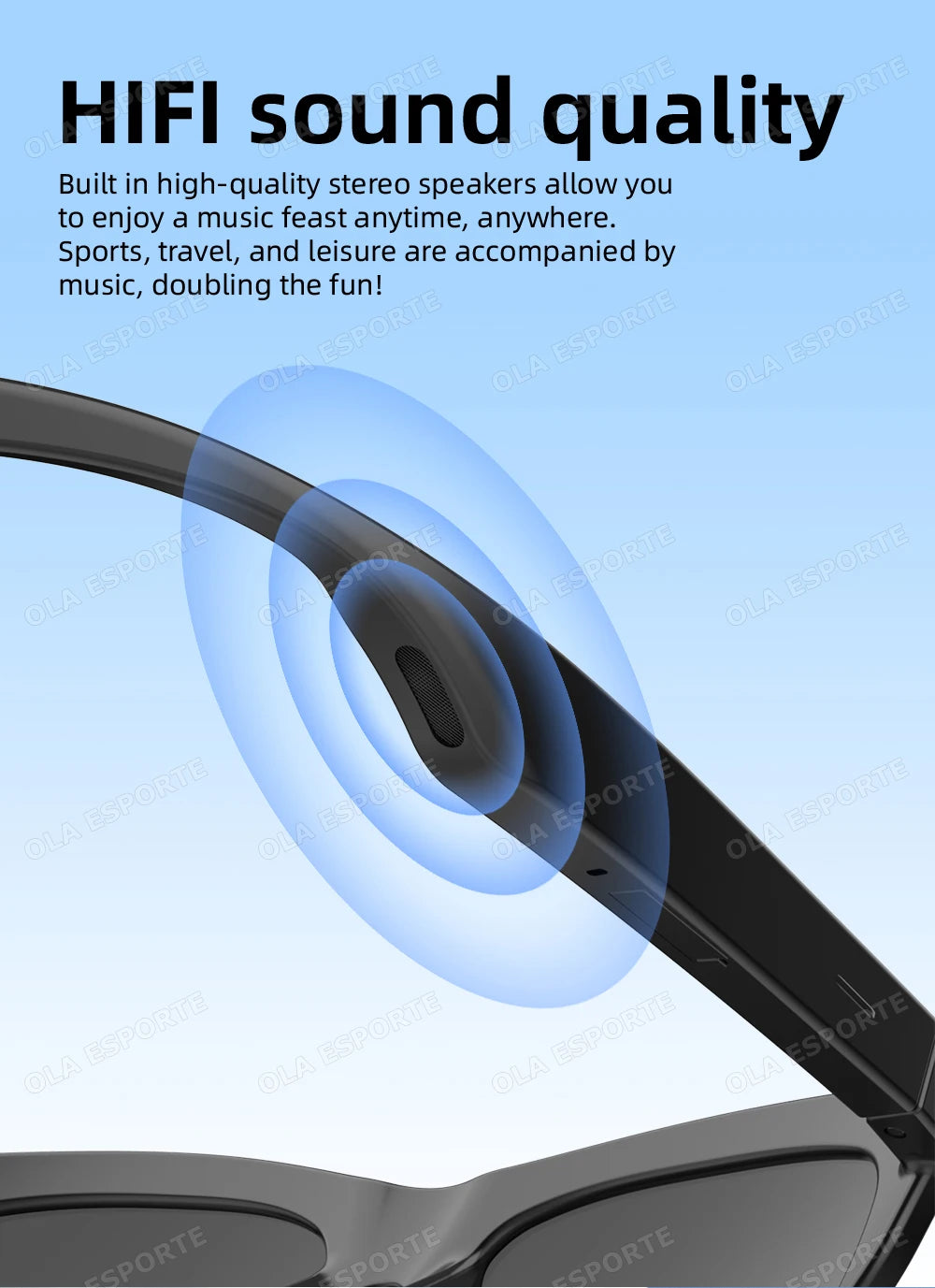 Photosensitive Smart Glasses with Bluetooth & UV Protection