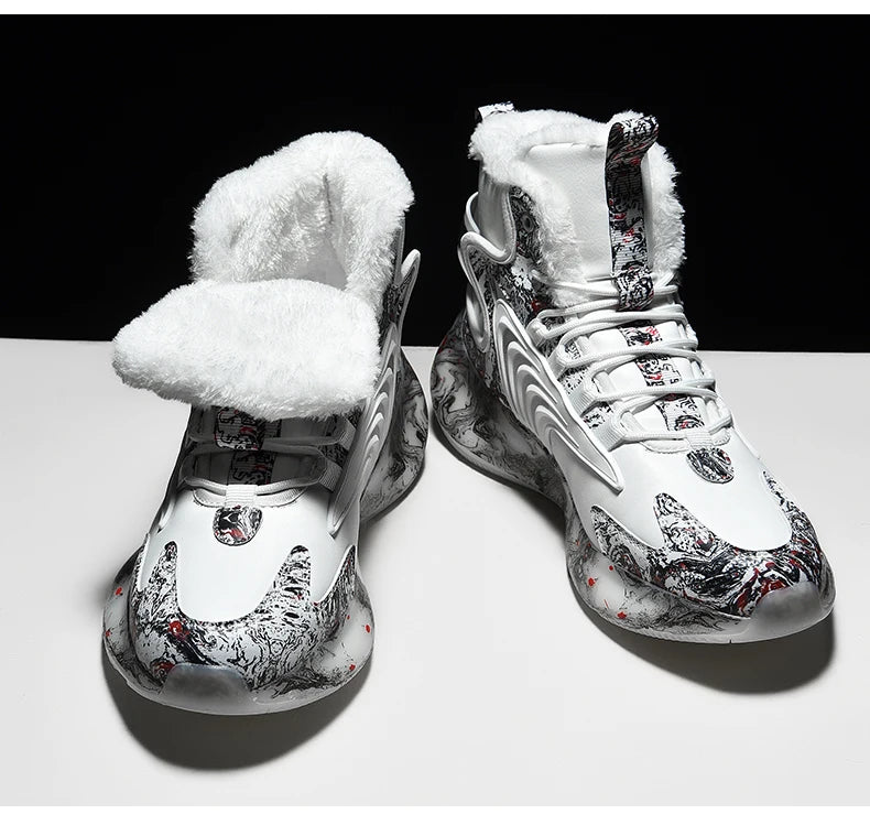 Men's Warm Waterproof Winter Boots | Non-Slip Plush Sneakers