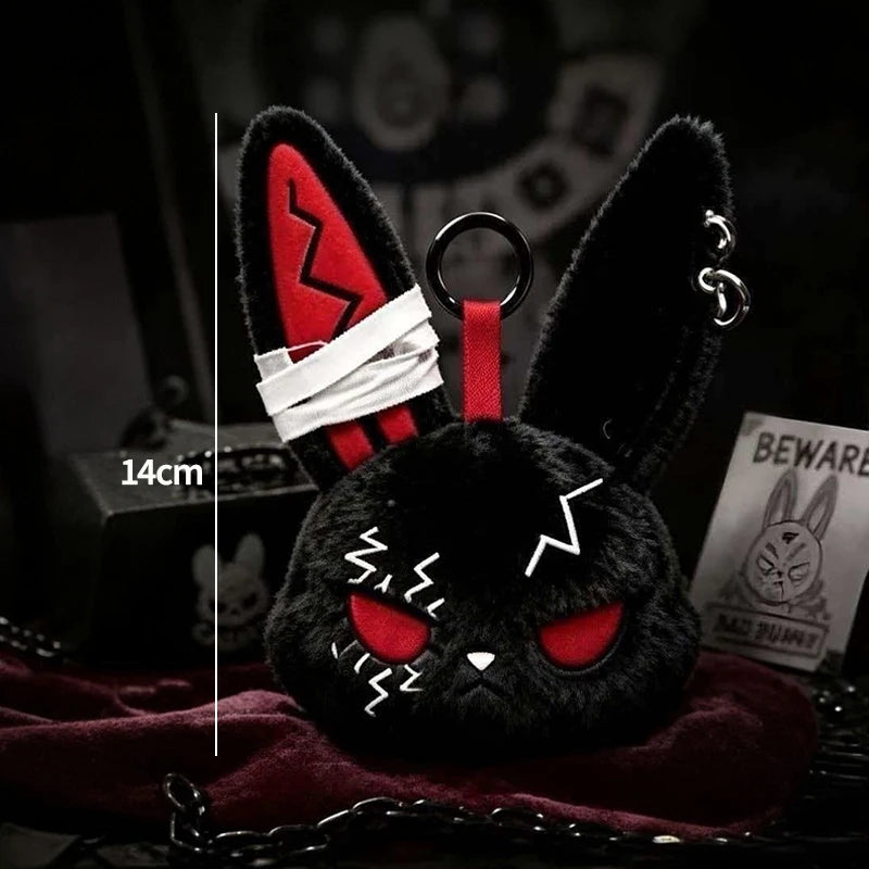 Gothic Bunny Keychain | Cute Rabbit Head Bag Charm for Halloween