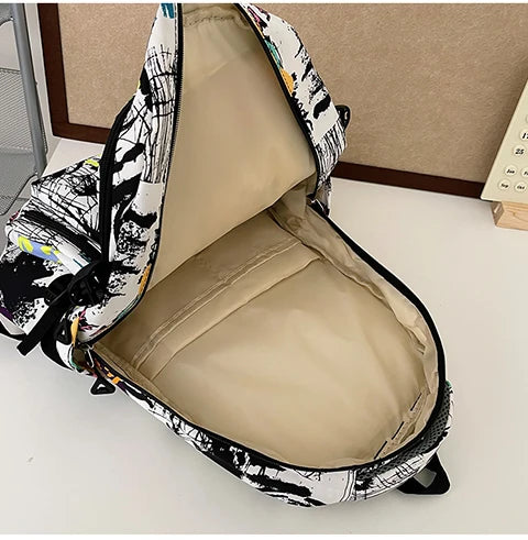 Trendy Personalized Graffiti Backpack | Large Capacity Unisex Bag