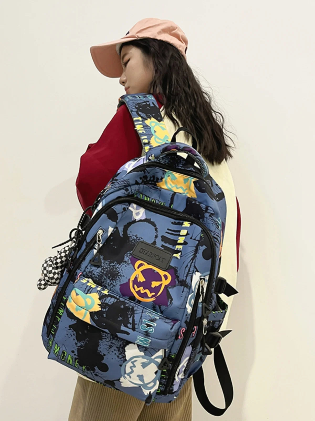 Trendy Personalized Graffiti Backpack | Large Capacity Unisex Bag