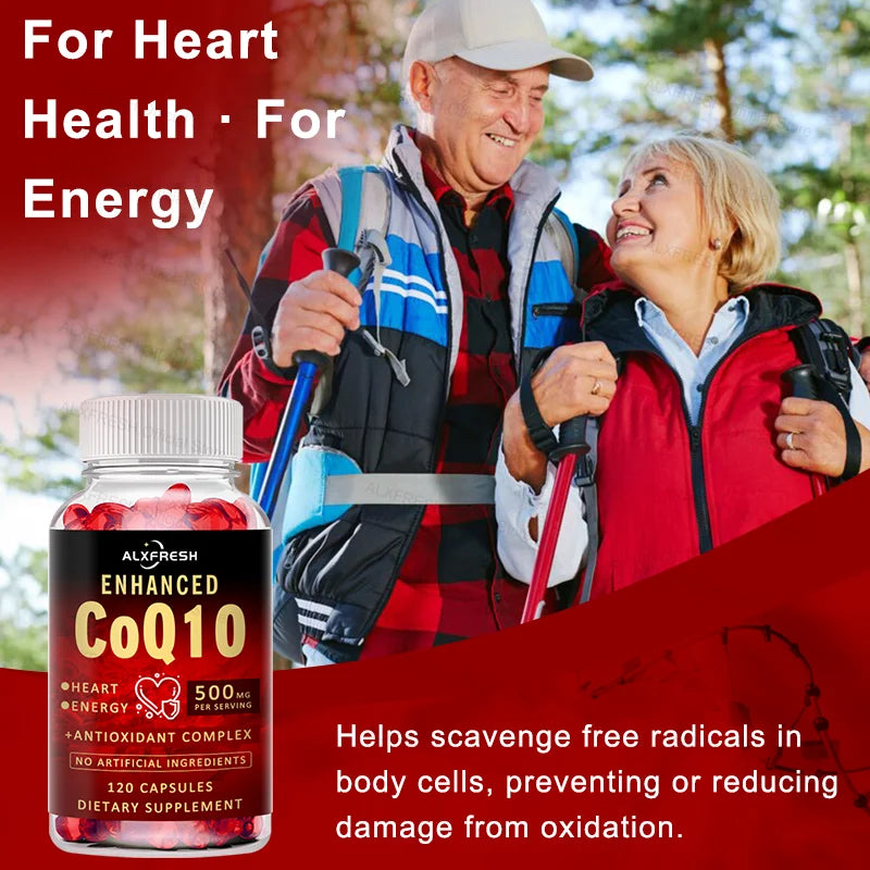 CoQ10 Capsules for Heart, Brain & Energy Support | Relieve Fatigue