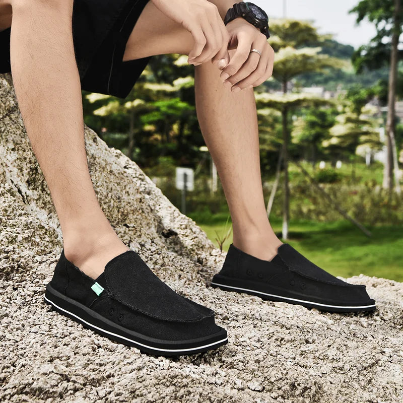 Men's Handmade Canvas Casual Sneakers | Breathable & Stylish Footwear