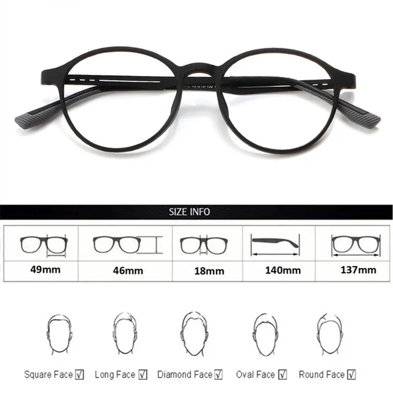 Ultralight Retro Round Optical Glasses | Stylish Prescription Frames