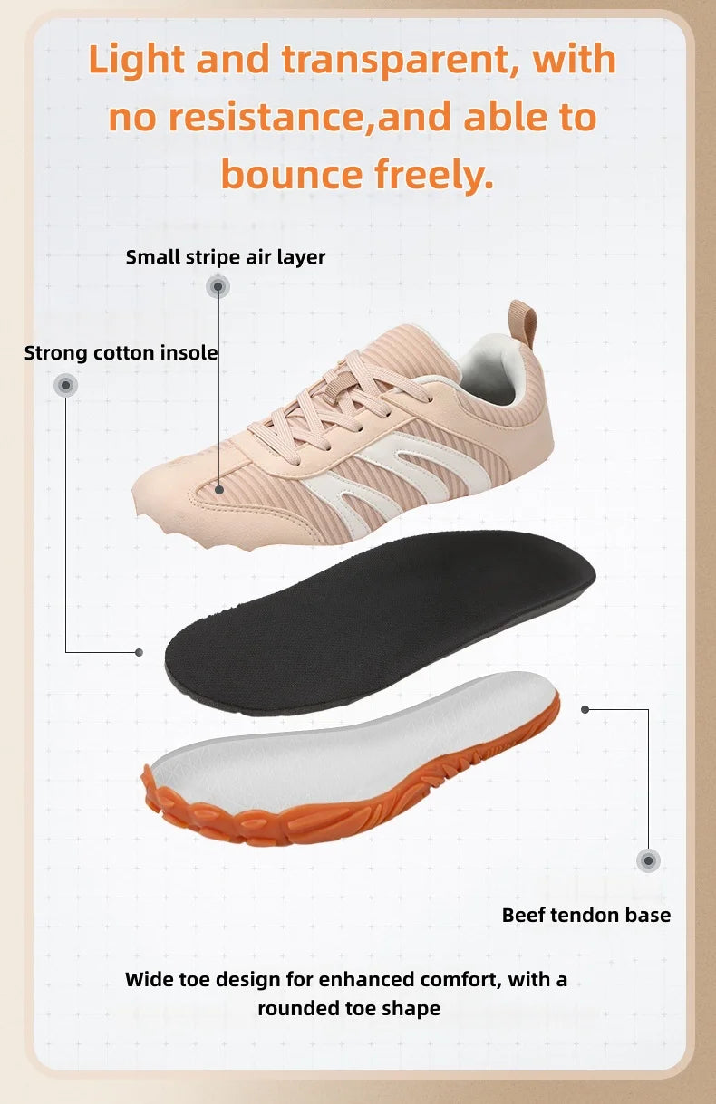 Breathable Women's Wide Shoes | Minimalist Non-Slip Sports Footwear