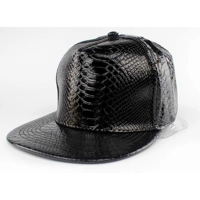 Shiny Crocodile Pattern Flat Edge Baseball Cap | Hip-Hop Style