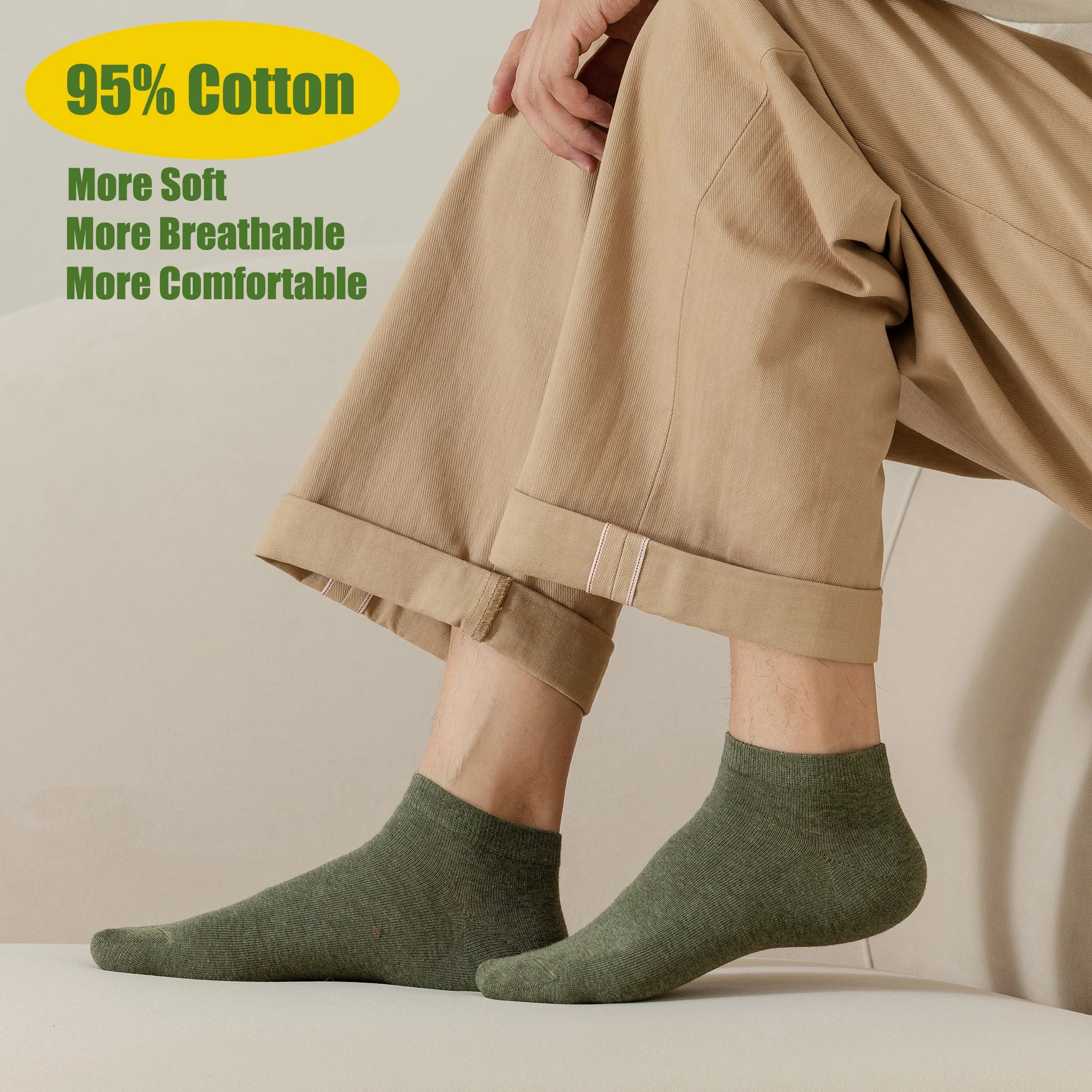 95% Cotton Ankle Socks | Casual Summer Boat Socks for All