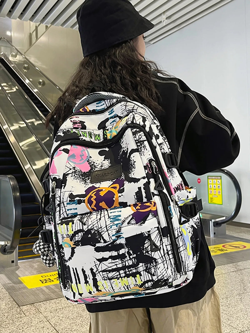 Trendy Personalized Graffiti Backpack | Large Capacity Unisex Bag