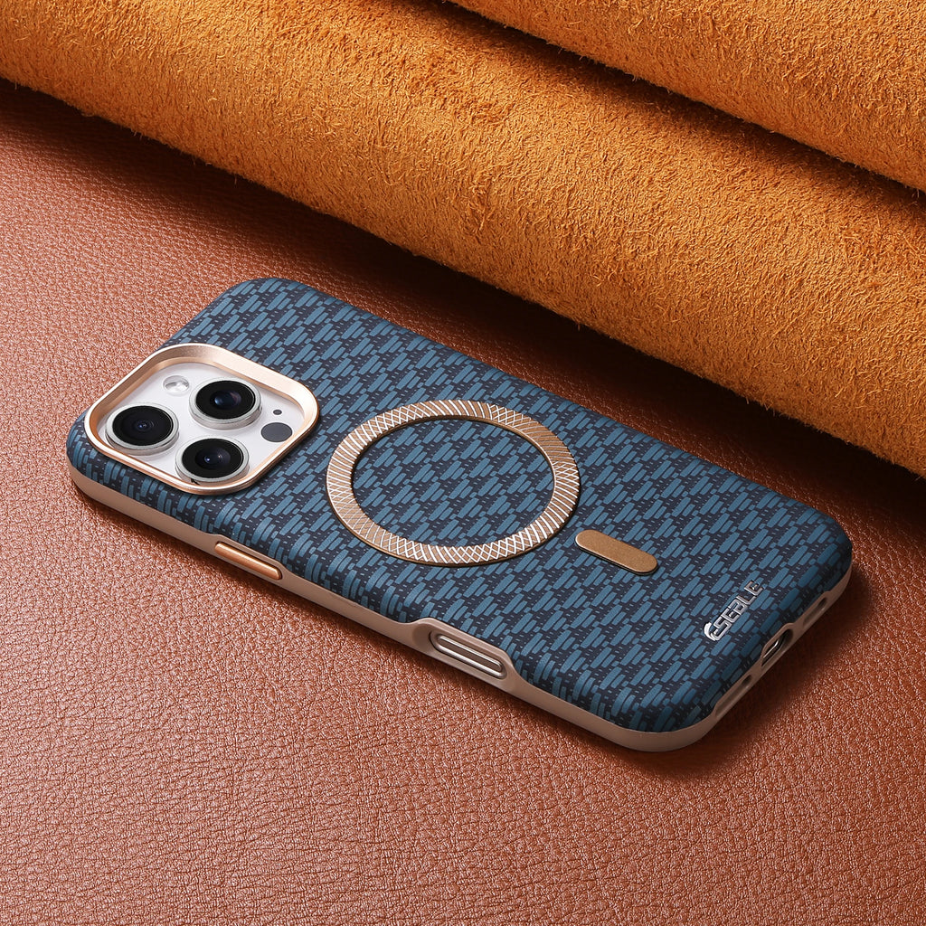 Luxury Leather Carbon Fiber Texture Phone Case for iPhone Pro Max
