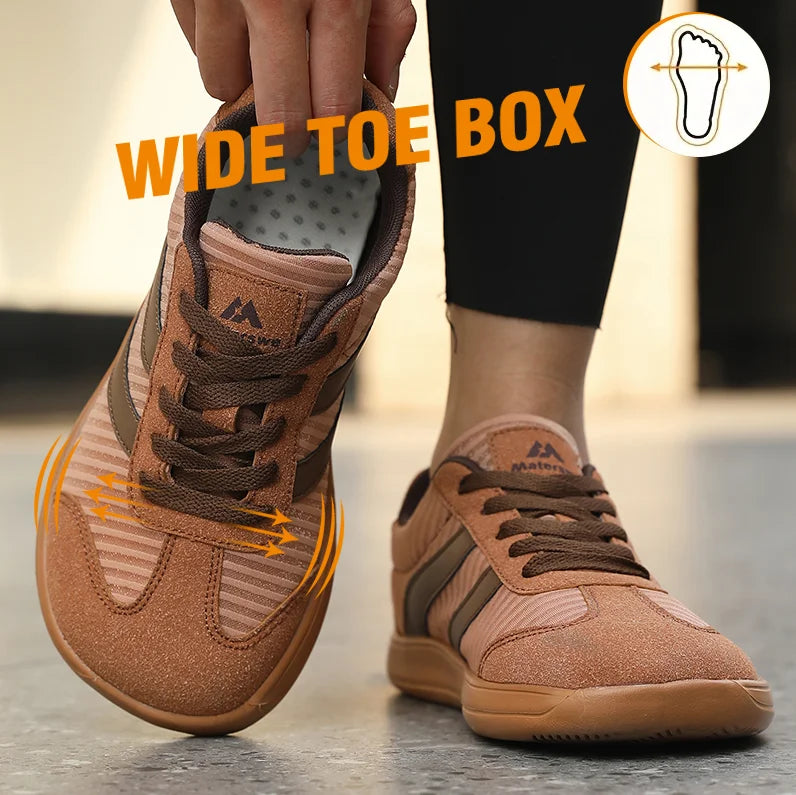 Lightweight Women Wide Toe Barefoot Running & Hiking Shoes