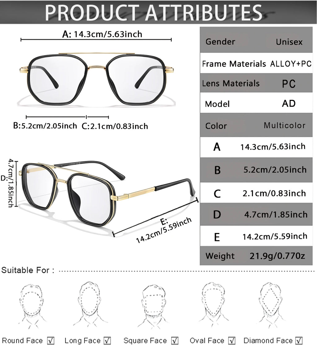 Stylish Square Photochromic Reading Glasses | Blue Light Blocking Eyewear