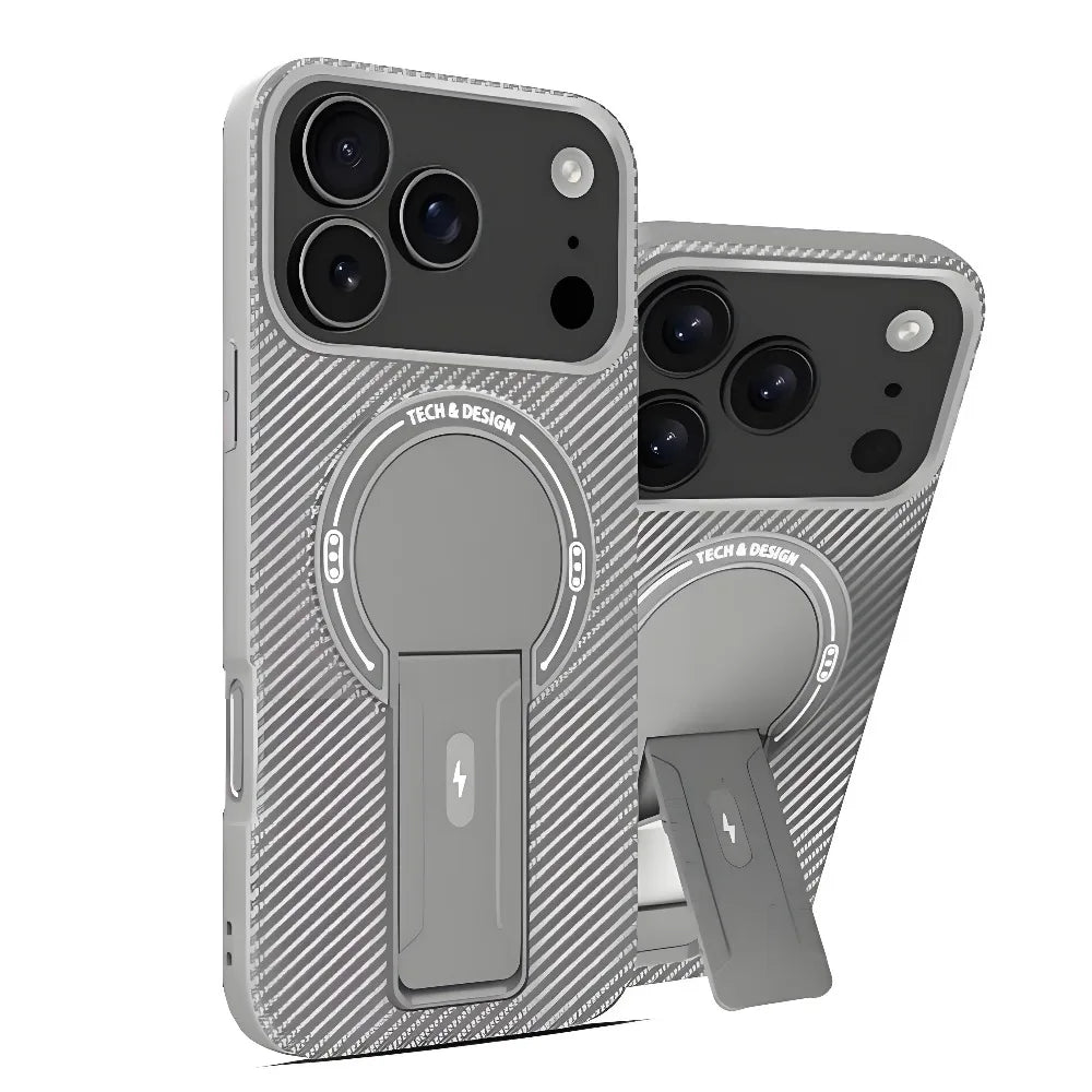 Luxury Invisible Stand Case for iPhone | Magnetic Matte Cover