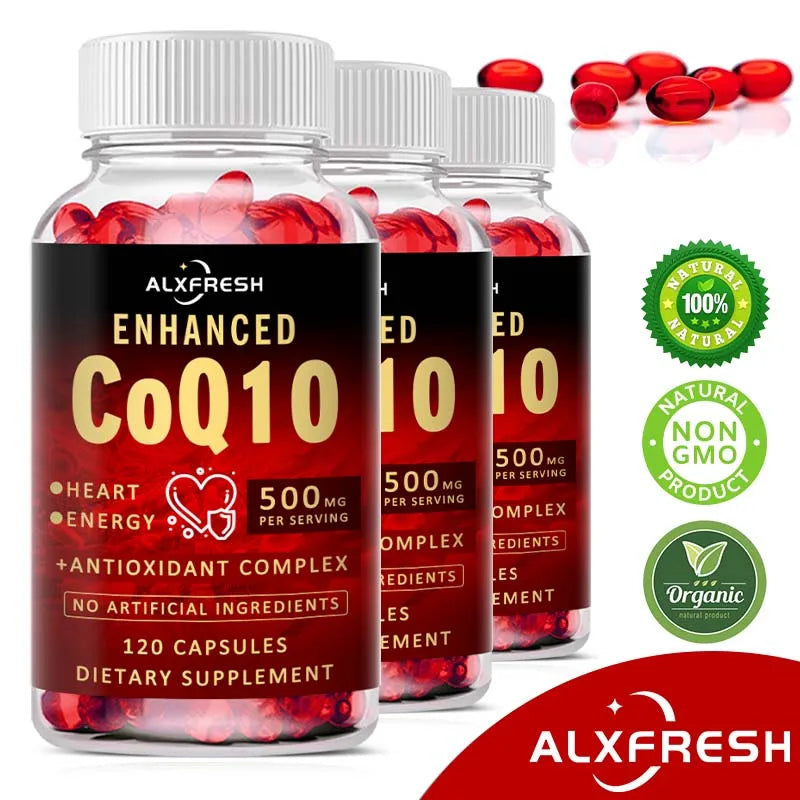 CoQ10 Capsules for Heart, Brain & Energy Support | Relieve Fatigue