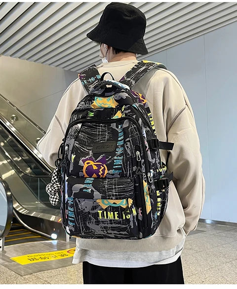Trendy Personalized Graffiti Backpack | Large Capacity Unisex Bag