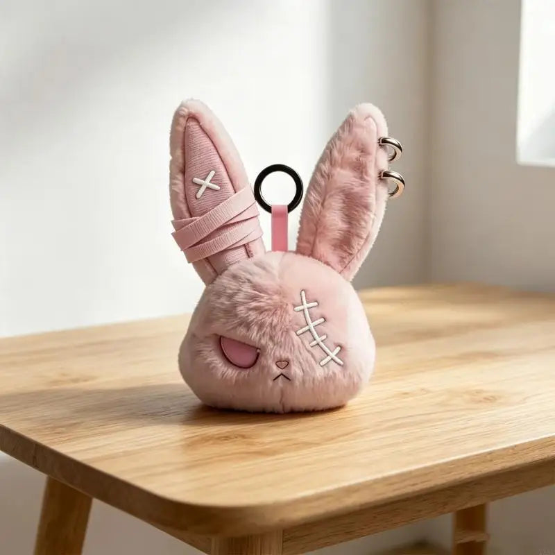 Gothic Rabbit Plush Keychain | Stylish Accessory for Bags