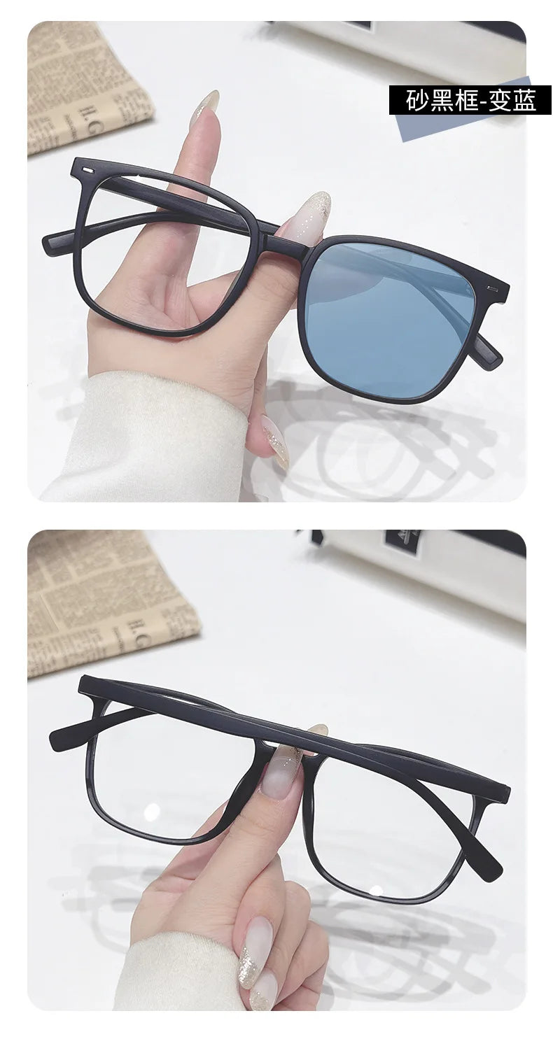 Photochromic Square Sunglasses for Unisex Stylish Travel