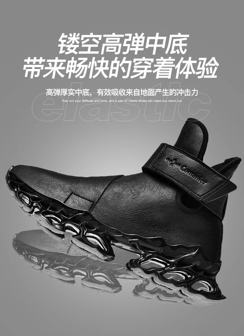Men's Warm Waterproof Winter Boots | Non-Slip Plush Sneakers