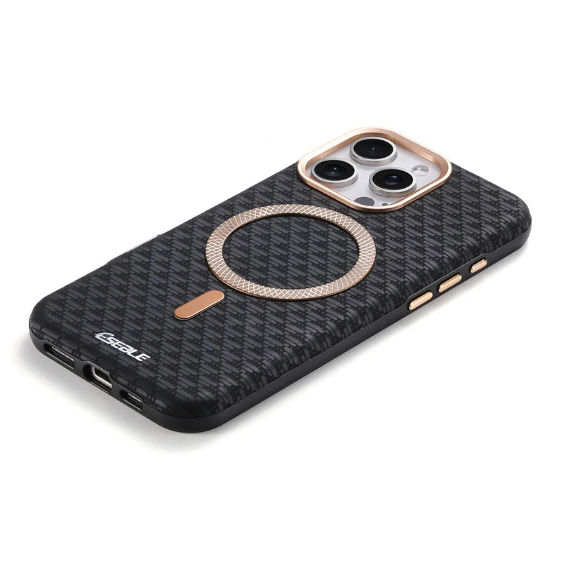 Luxury Leather Carbon Fiber Texture Phone Case for iPhone Pro Max